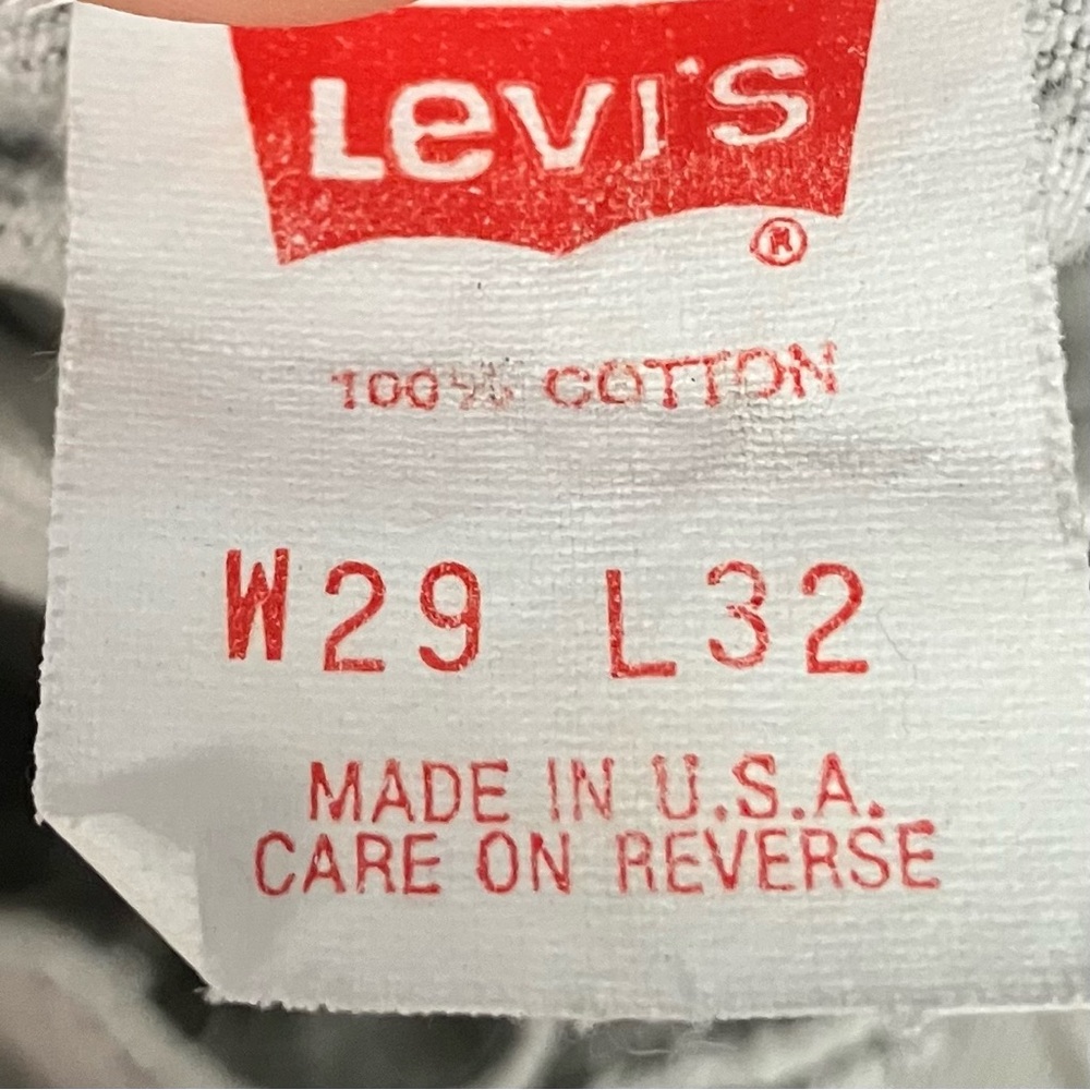 Vintage Levi’s Women’s 501 27x31 (tag 29x32) Gray White Denim Jeans Button Fly - Picture 7 of 15